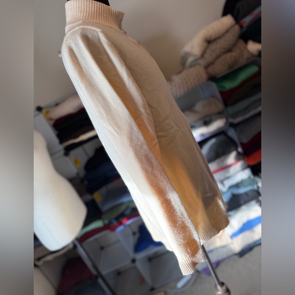 Zanetti Sport Men’s Zip-Up Cardigan. Cream, L. Merino Wool. Made in Italy 🇮🇹 - Picture 4 of 11